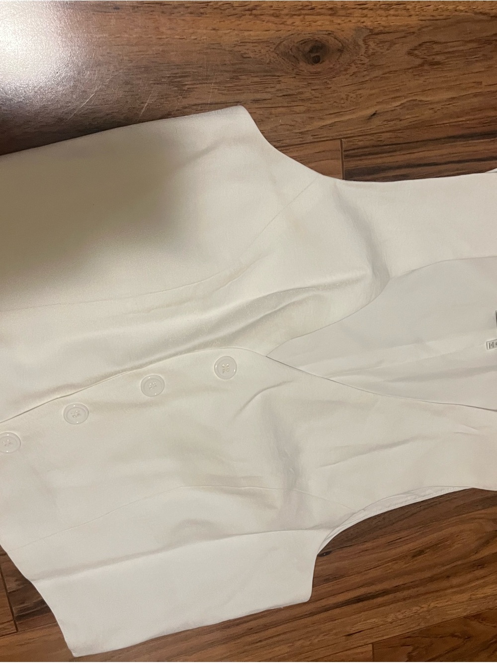 White Button Front Women’s Vest